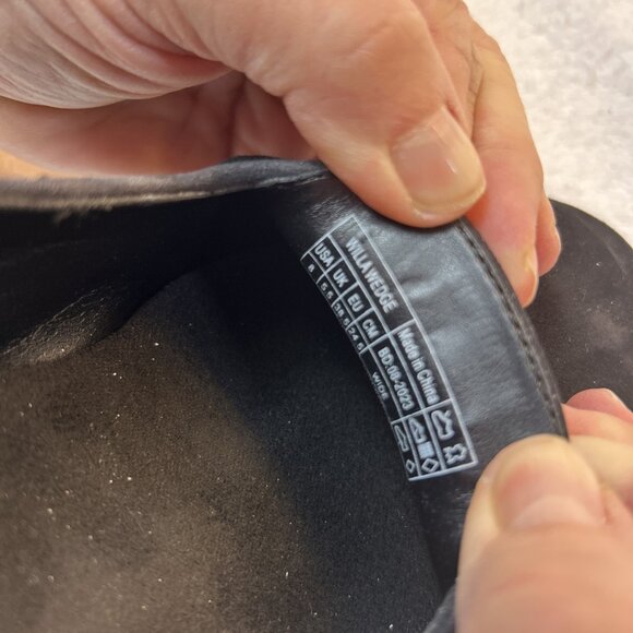 Vionic Willa Black Suede Loafers Black Soles 2" Platform SZ 8 Wide New w/ BOX - Picture 8 of 8